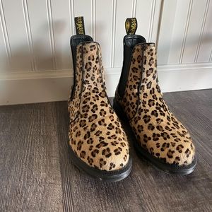 Dr. Marten’s- Flora Leopard Print Genuine Calf Hair Chelsea Boot